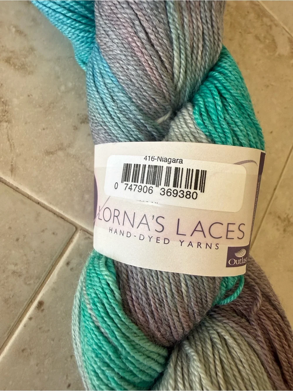 Lorna's Laces Hand-Dyed Yarn - Niagara Teal & Gray